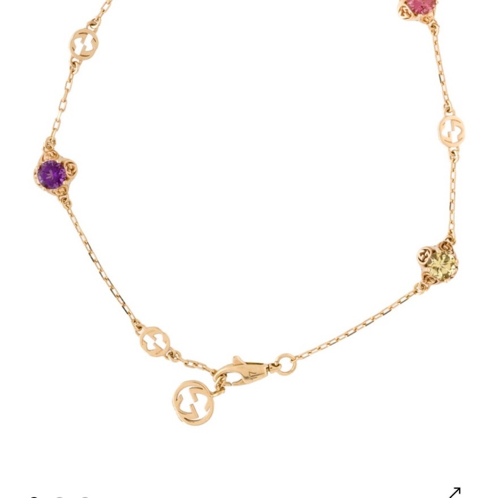 New Gucci fine jewelry bracelet amethyst, citrine, rose quartz, jade